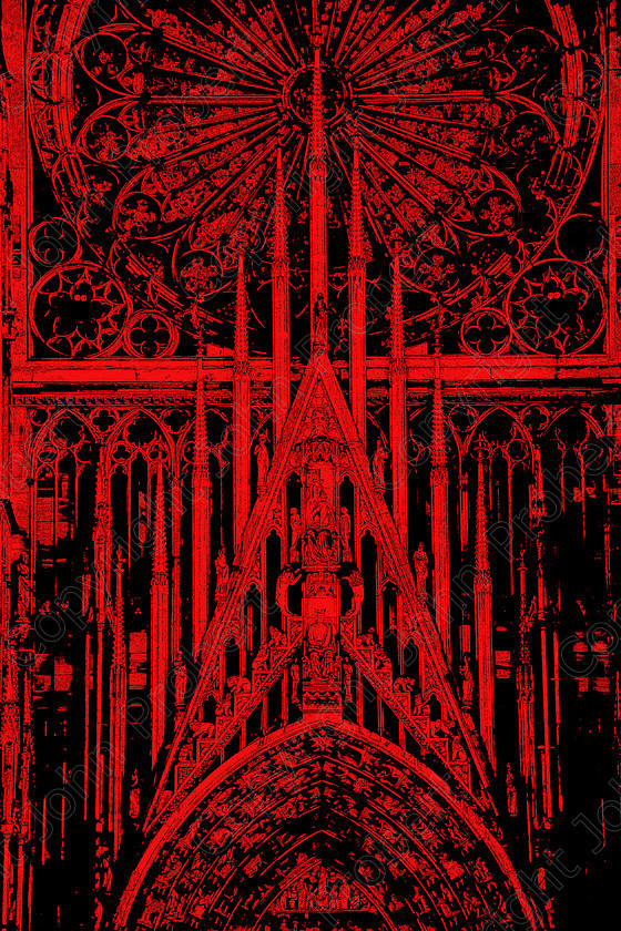 Strasbourg Cathedral Red 
 Strasbourg, France 2014