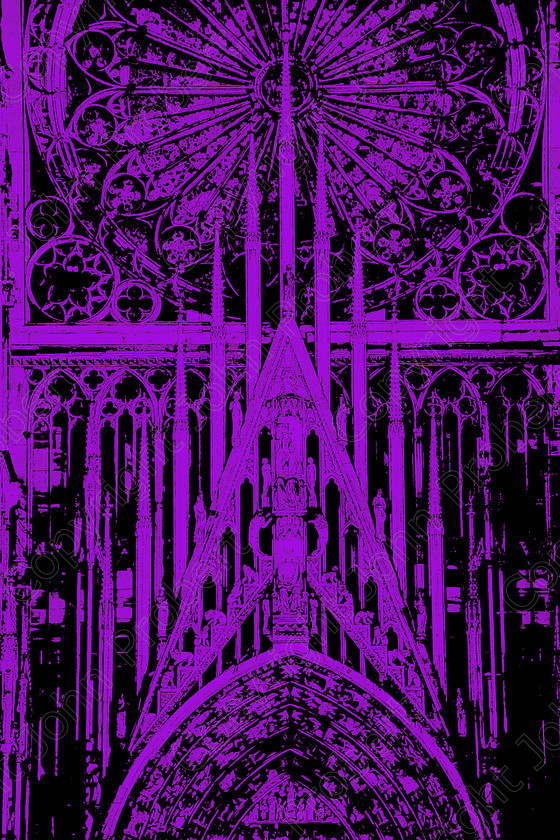 Strasbourg Cathedral Purple 
 Strasbourg, France 2014