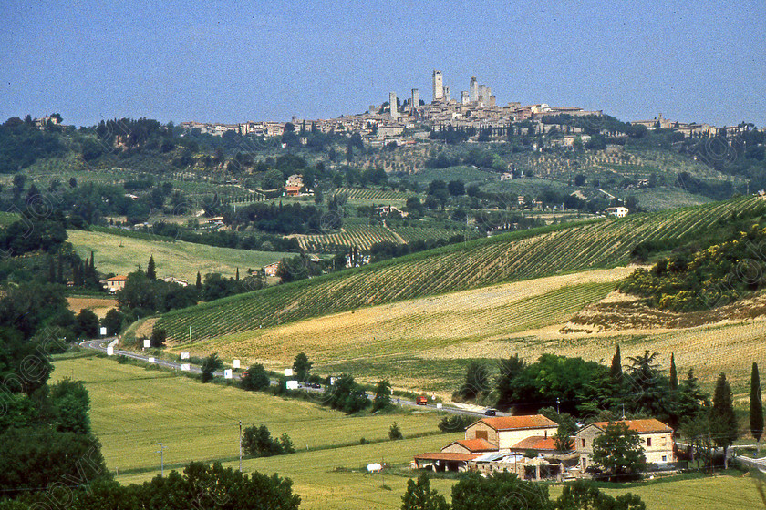 Approach to San Gimignano 
 San Gimignano, Tuscany, Italy 1998