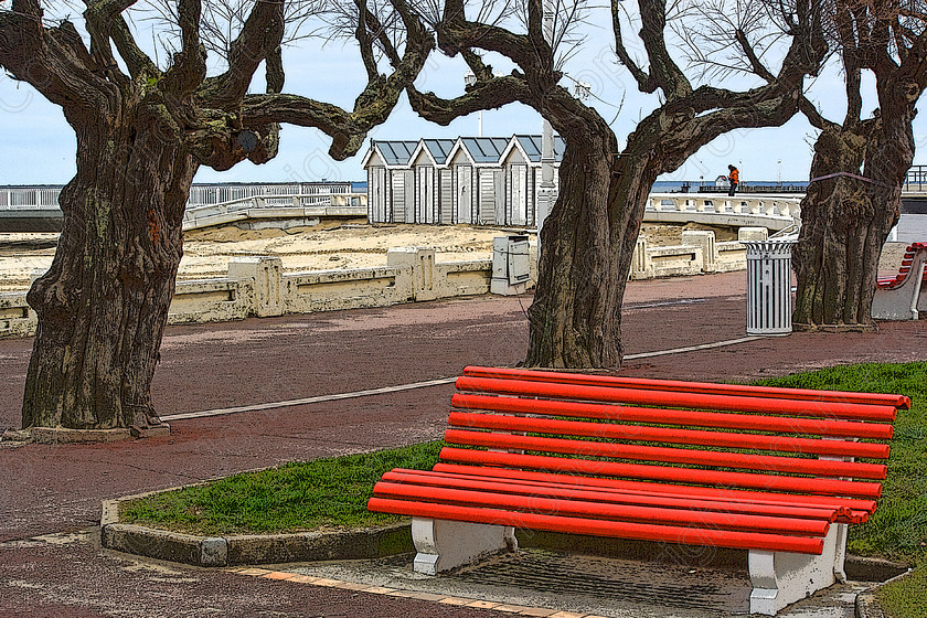 Red Bench 
 Arcachon, France 2009