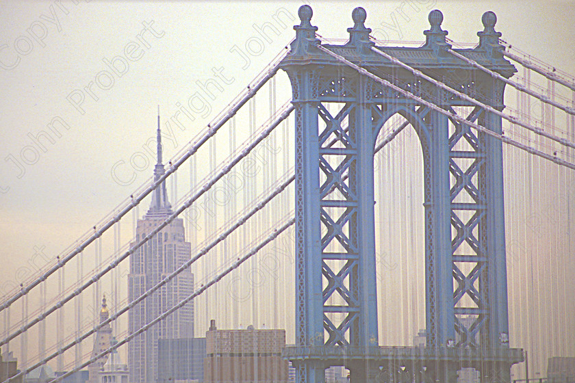 Manhattan Bridge and Empire State 
 New York City, USA 1994