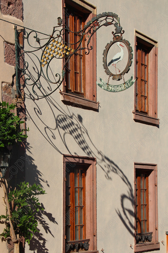 Sign, Shadow and Shutters 
 Riquewihr, Alsace, France 2014