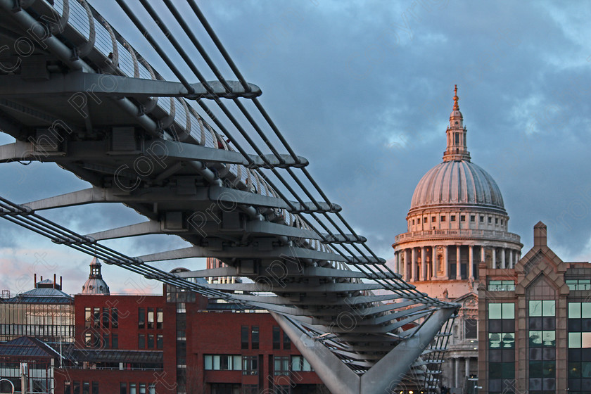 St Pauls and Millennium Bridge 
 London 2014
