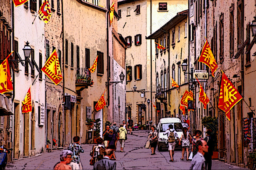 Flags 
 Volterra, Italy 1998