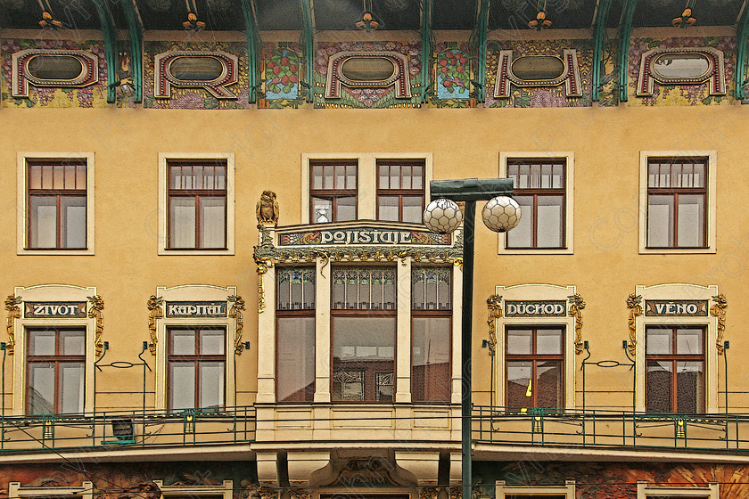 Art Nouveau Facade 
 Prague, Czech Republic 2015