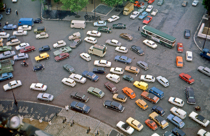 Paris Traffic from Arc de Triomphe 
 Paris 1975