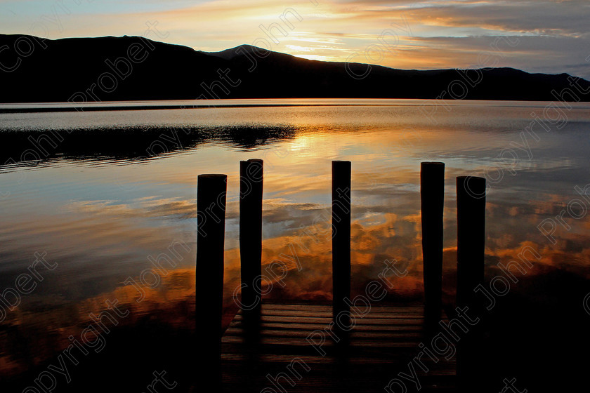 Lake Jetty at Dusk 
 Derwentwater, Lake District 2011