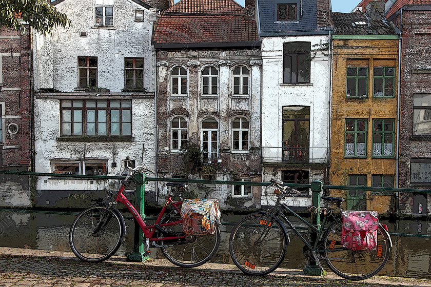 Bikes and Houses 
 Ghent, Belgium 2012